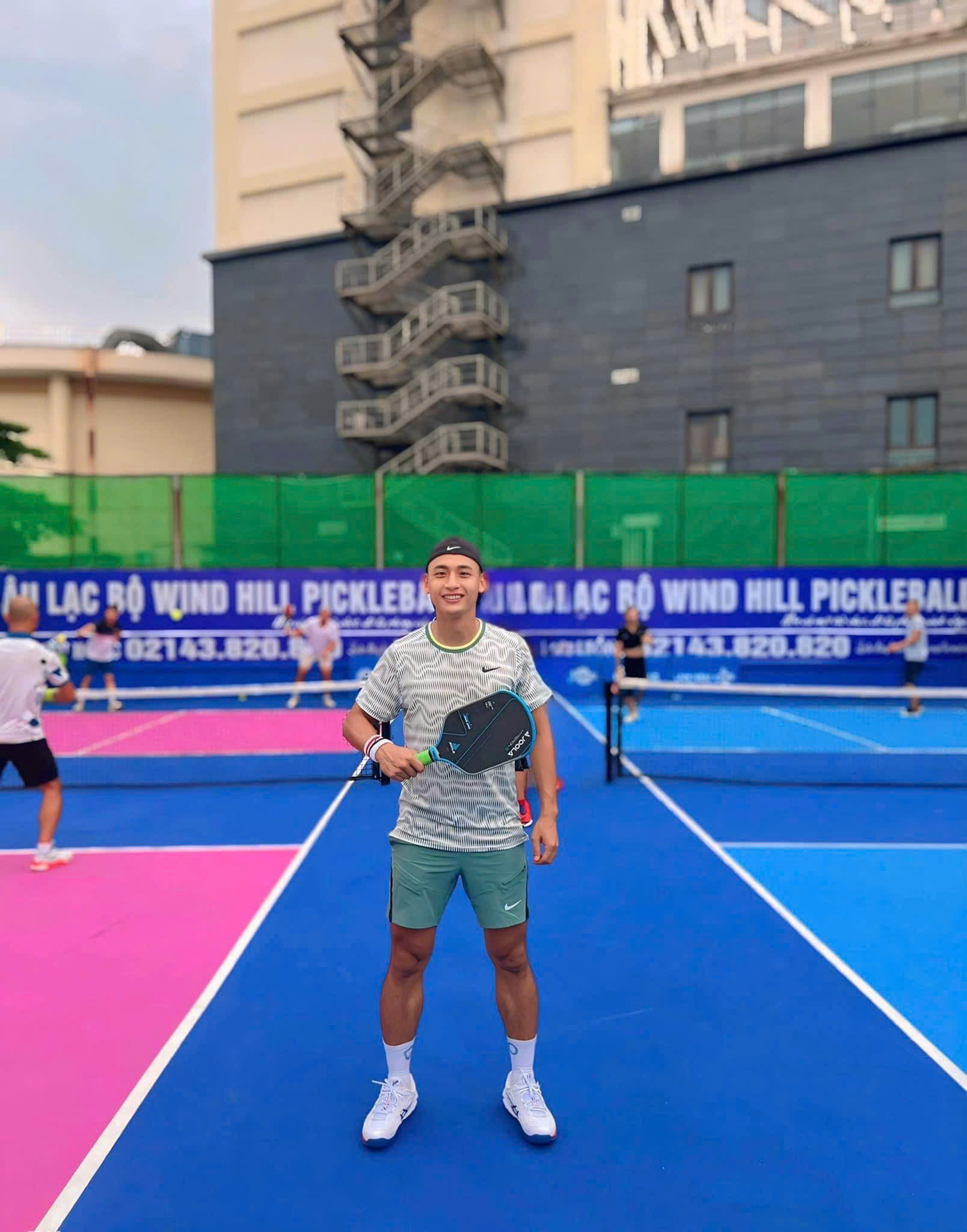 Bộ, Set hè Nike N phối màu kẻ Xanh Trắng Like Auth on web VTN